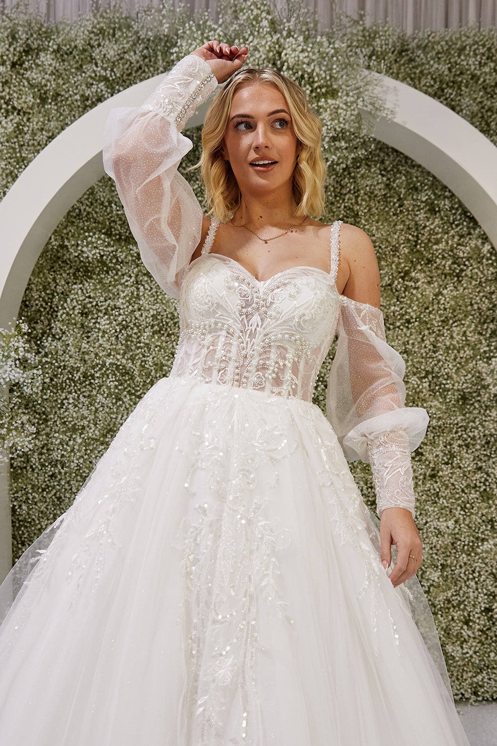 Merve-A line style wedding dress 